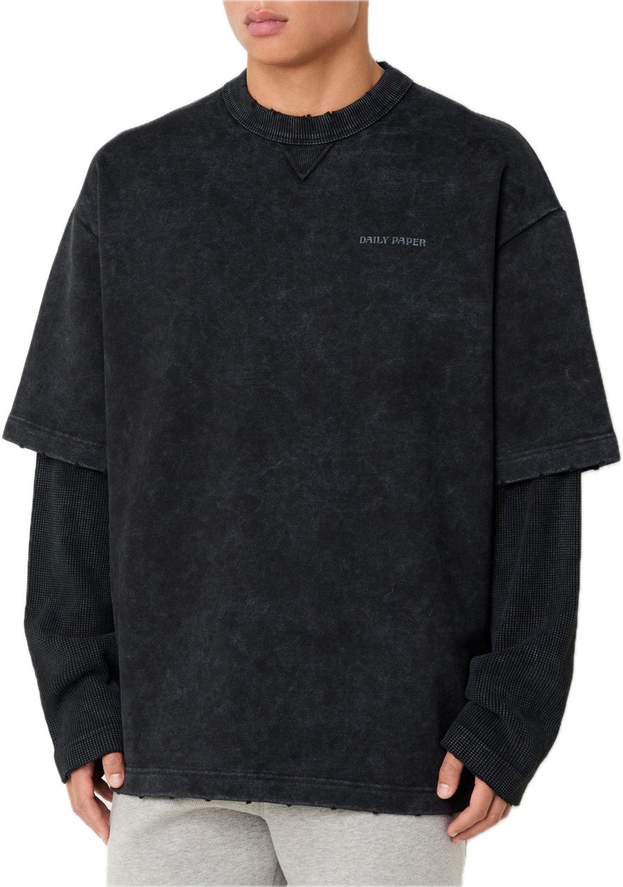 Daily Paper Layered ls-t-shirt Zwart