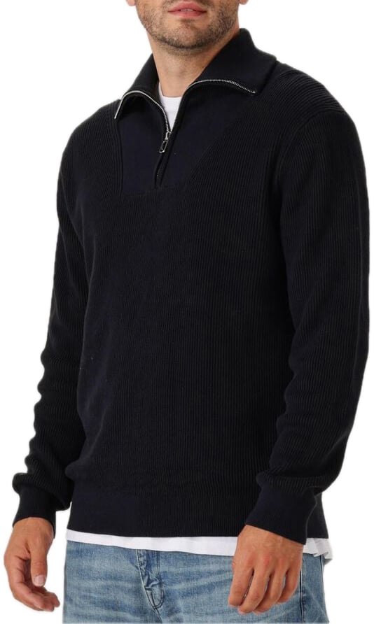 Pure Path essential knitwear halfzips weater Blauw