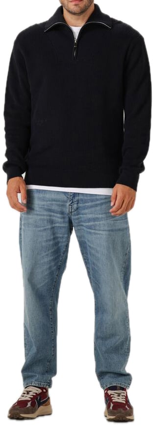 Pure Path essential knitwear halfzips weater Blauw