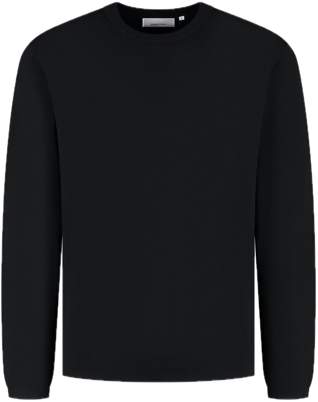 Pure Path Heavy Knit Sweater black Zwart