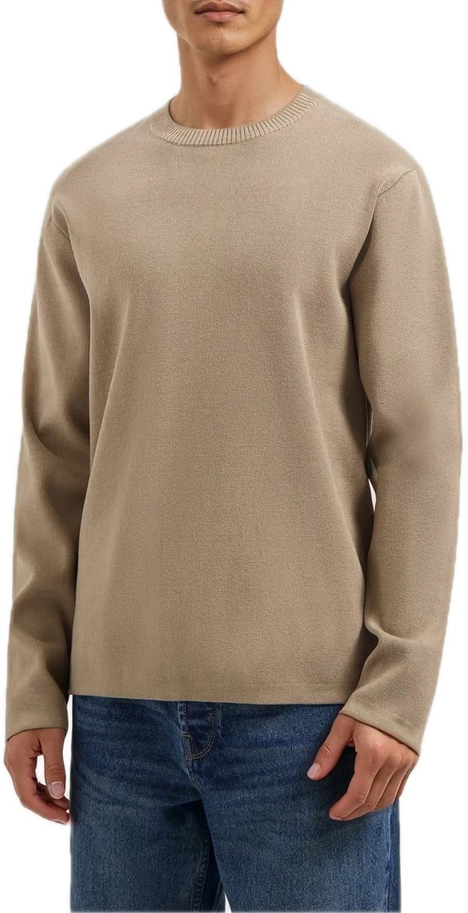 Pure Path Heavy Knit Sweater Taupe Taupe