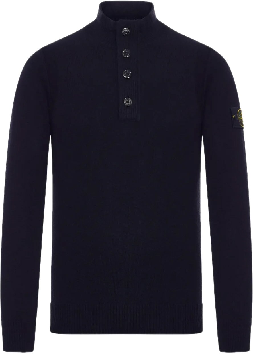 Stone Island pull rits knopen Blauw