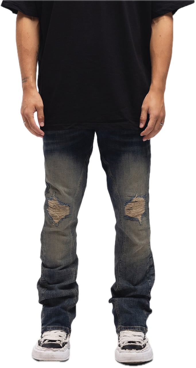 Richesse Flared Snit Jeans Blauw