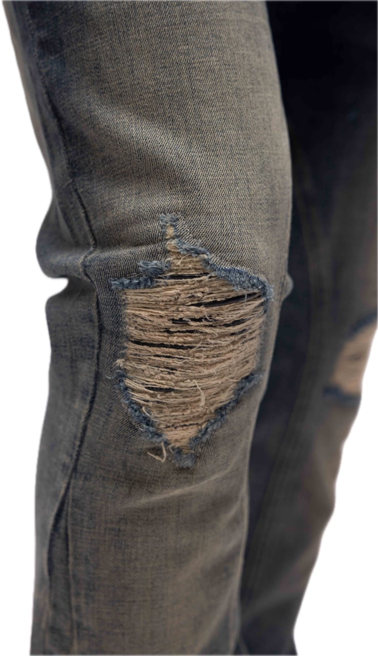 Richesse Flared Snit Jeans Blauw