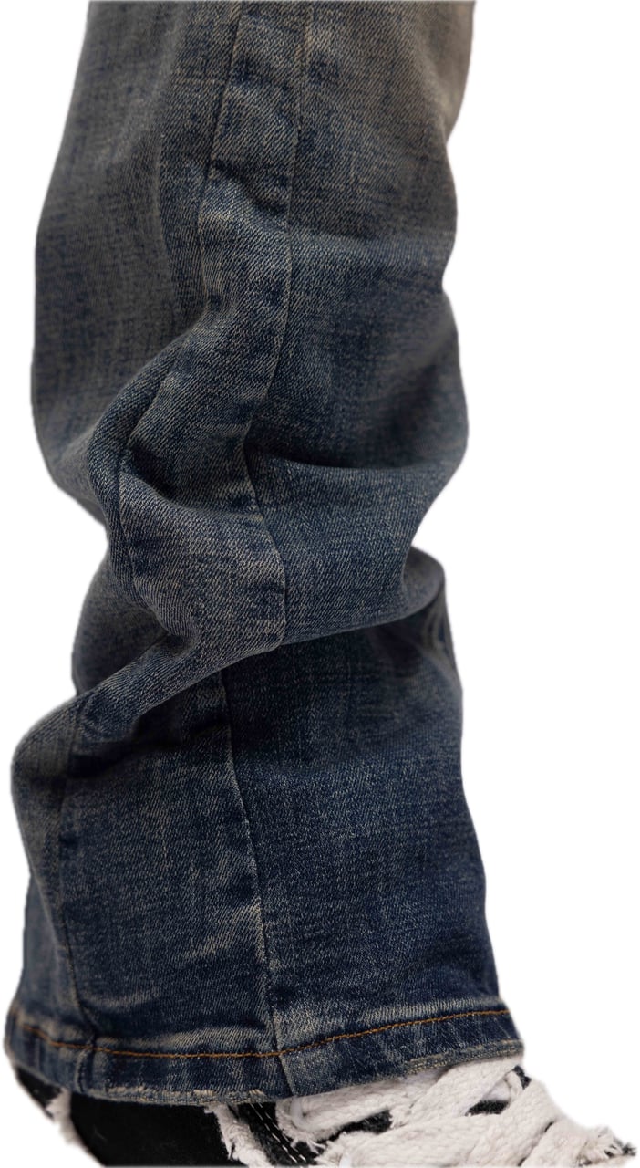 Richesse Flared Snit Jeans Blauw