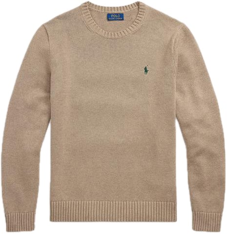 Ralph Lauren bruine trui met groene logo Bruin