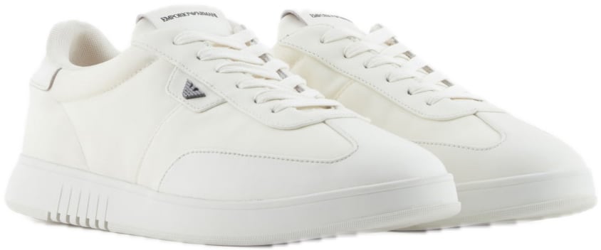 Emporio Armani Basic Nylon Sneaker White Wit
