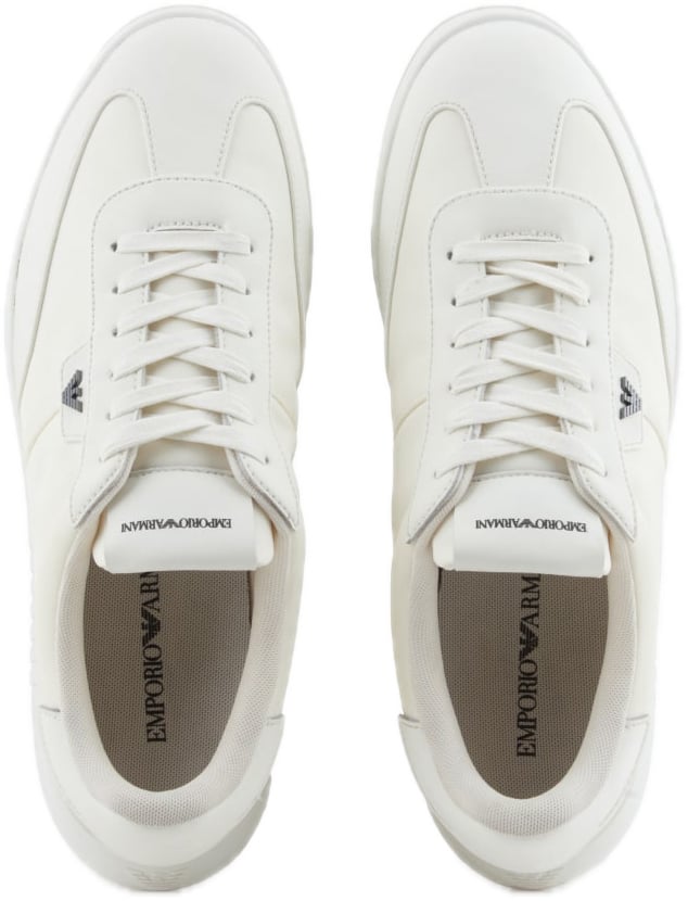 Emporio Armani Basic Nylon Sneaker White Wit