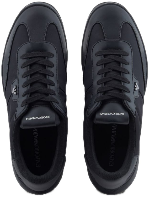 Emporio Armani Basic Nylon Sneaker Black Zwart