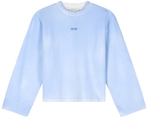 ØLÅF Sprayed crewneck Blauw