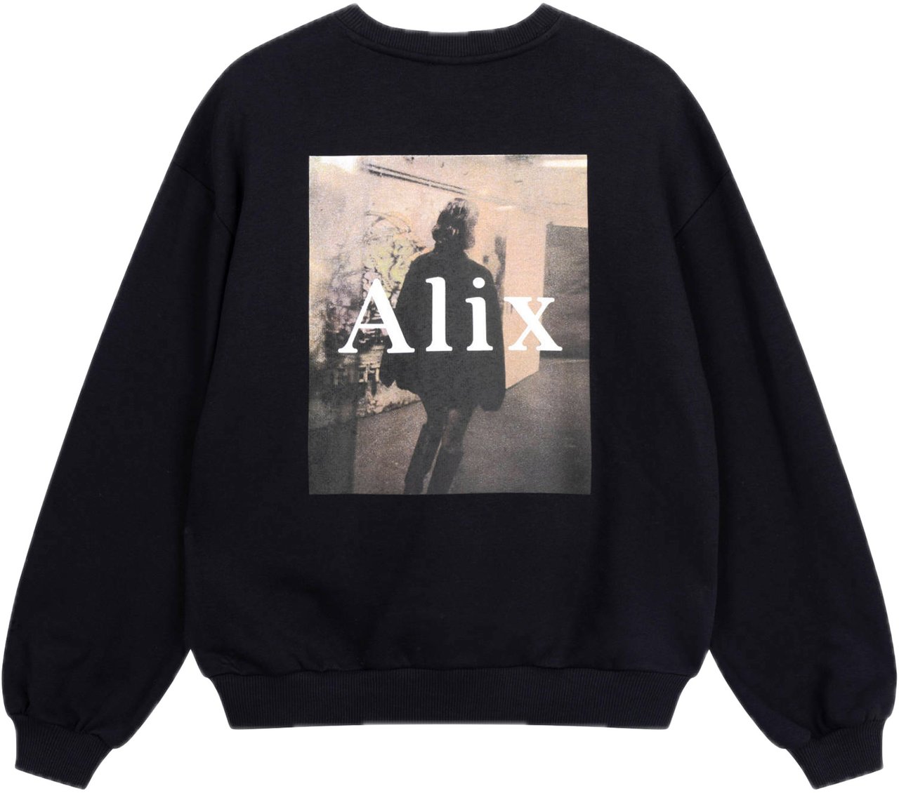 ALIX photoprint sweater Zwart