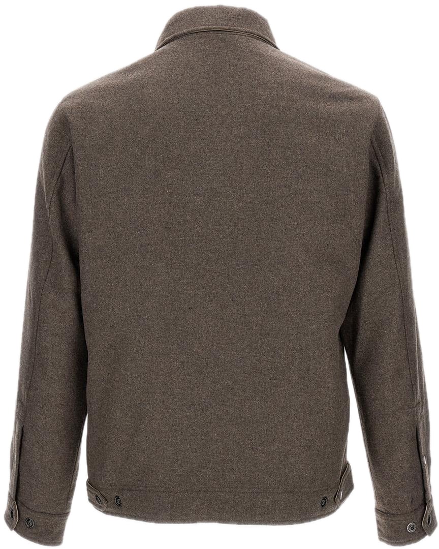 Woolrich Knitted wool jacket Taupe