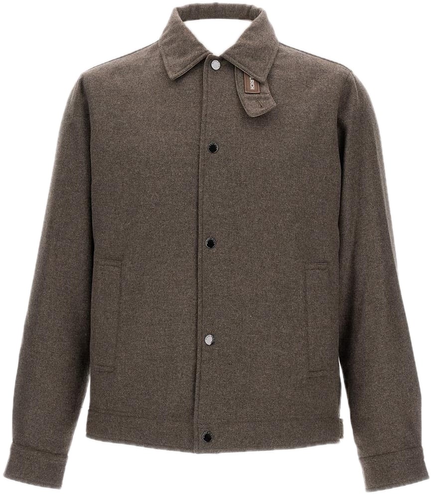 Woolrich Knitted wool jacket Taupe