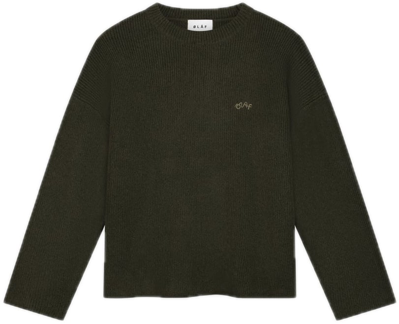 ØLÅF Signature Knitted Crewneck Groen