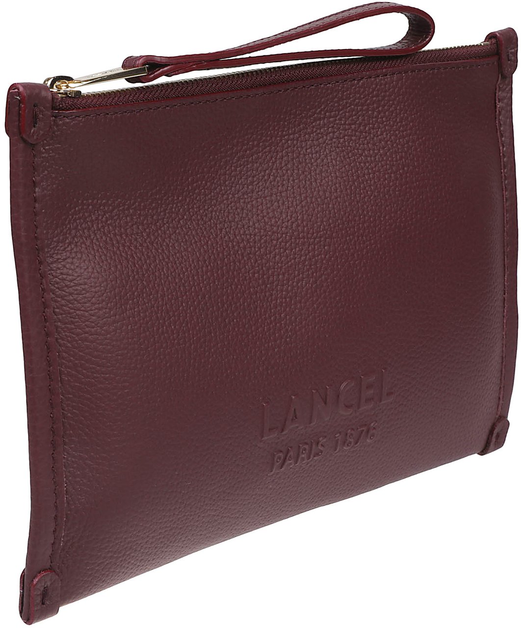 Lancel Jour Small Zipped Wrislet Pouch Red Rood