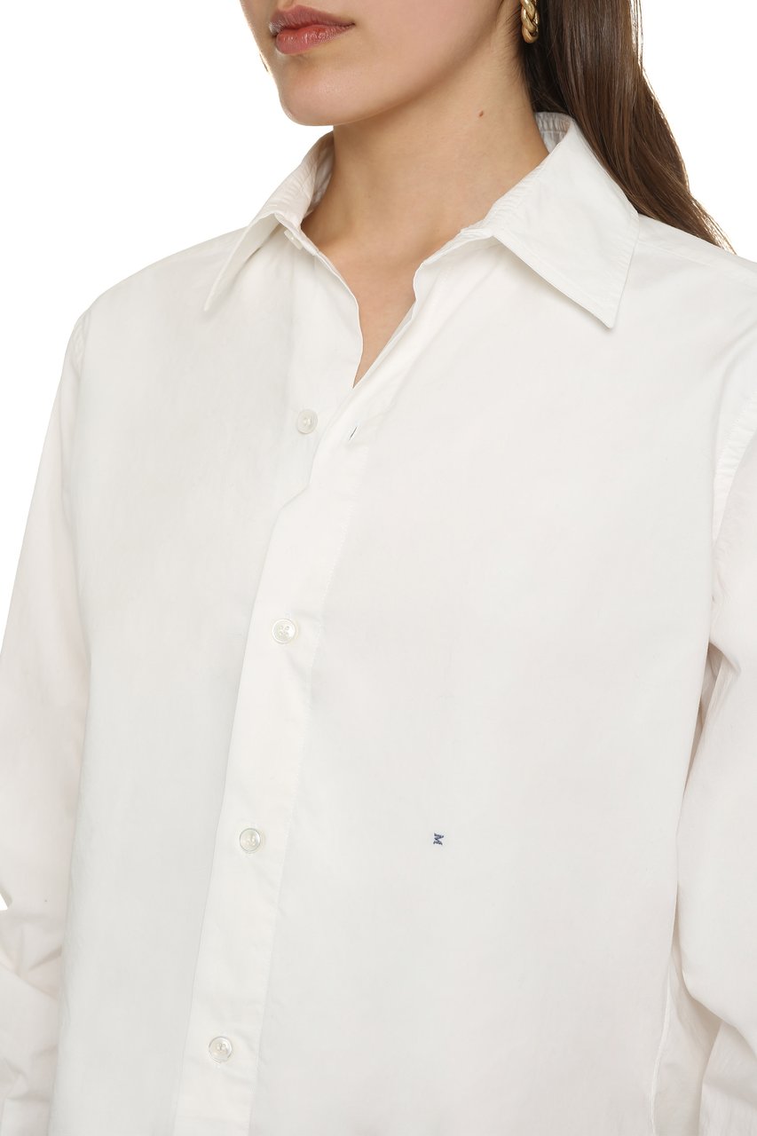 Maison Margiela Long sleeve cotton shirt Wit