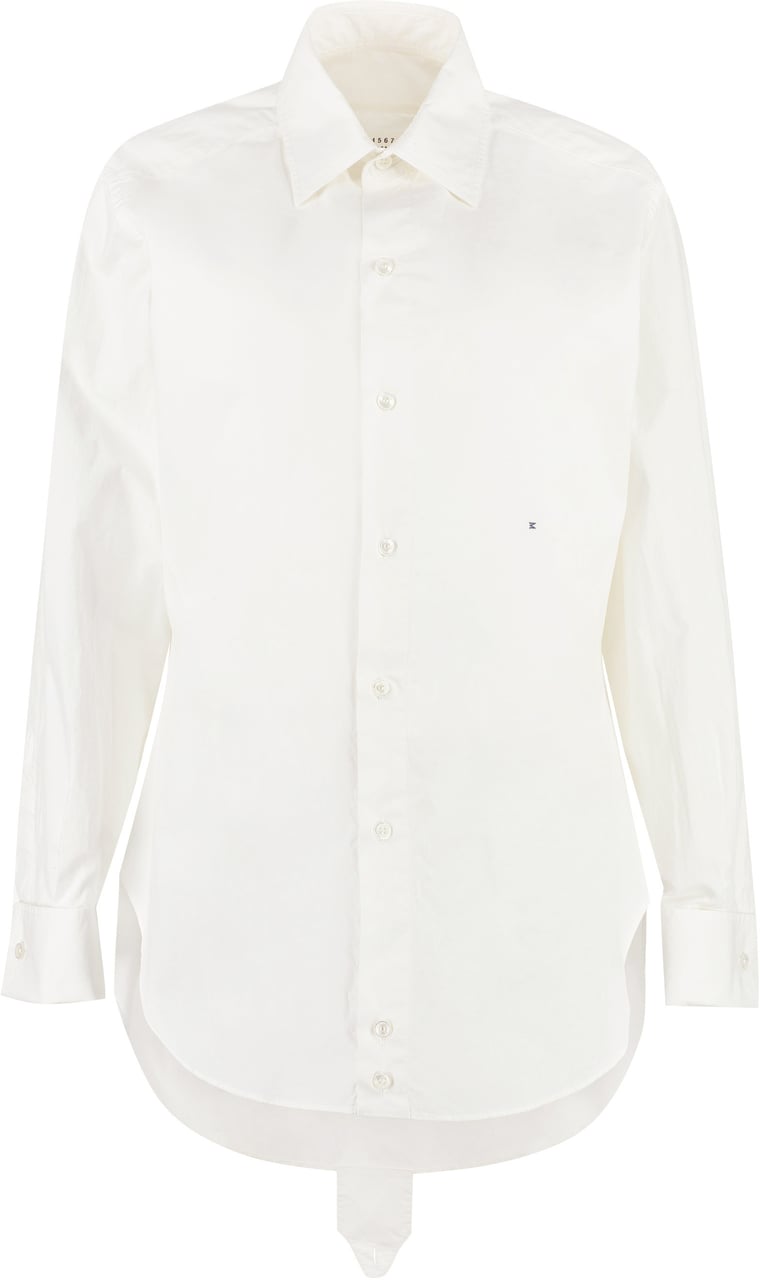 Maison Margiela Long sleeve cotton shirt Wit