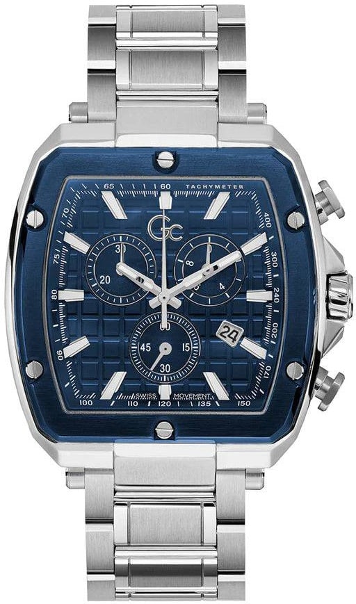 Guess Gc Y83005G7MF Spirit Tonneau horloge Blauw
