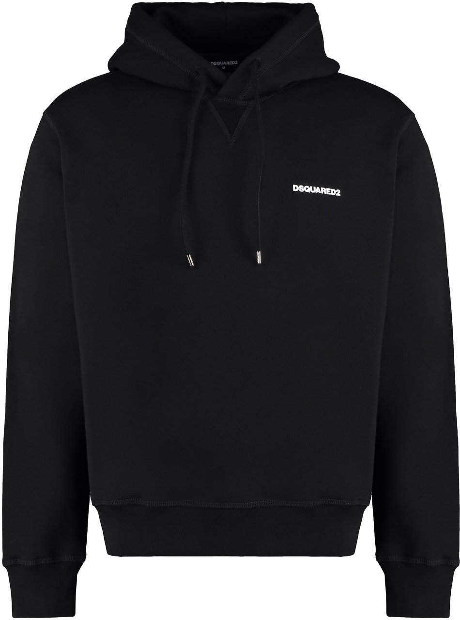 Dsquared2 Cotton hoodie Zwart