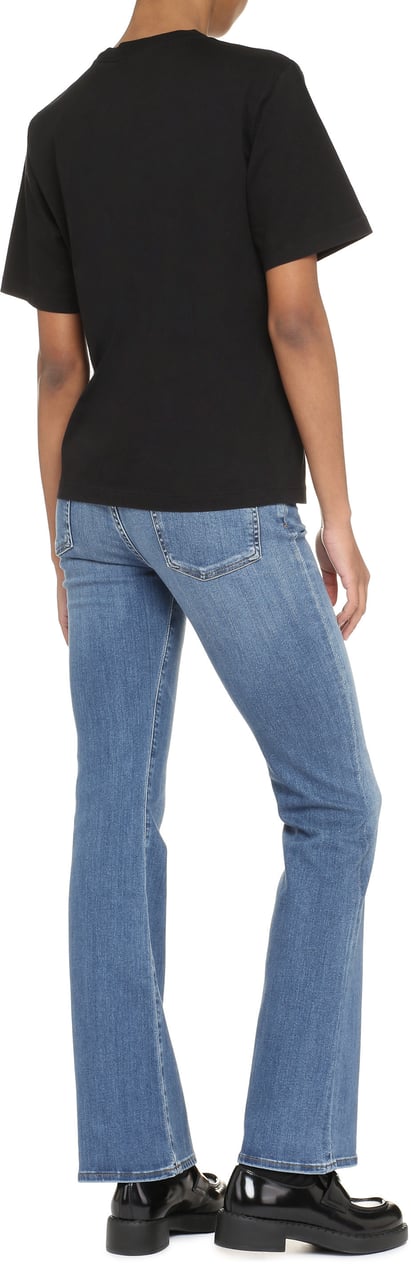 Dsquared2 Short sleeve printed cotton t-shirt Zwart