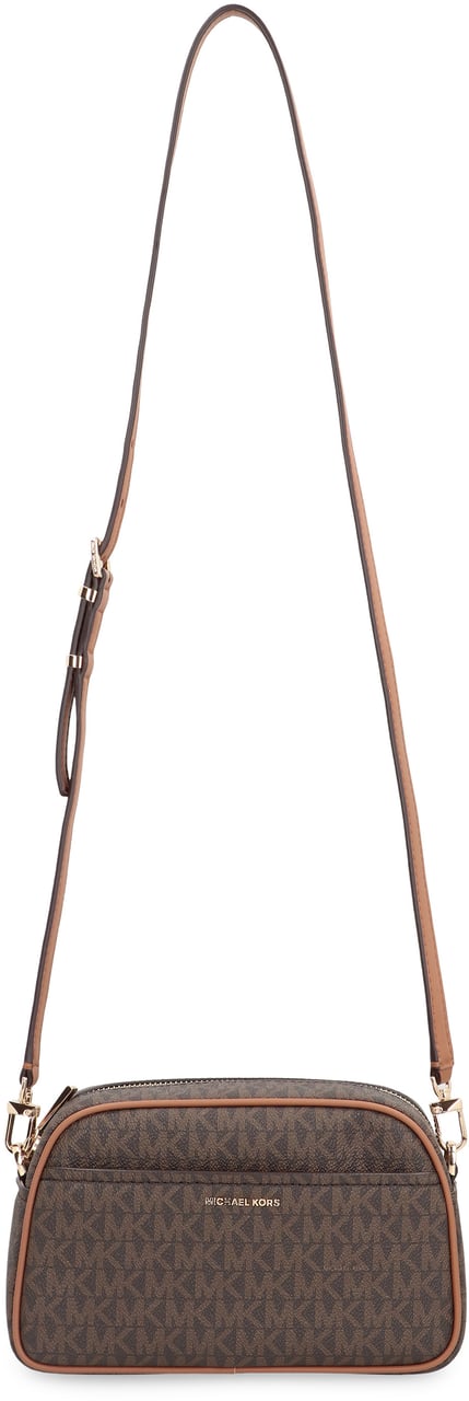 Michael Kors Jet Set coated canvas camera bag Bruin