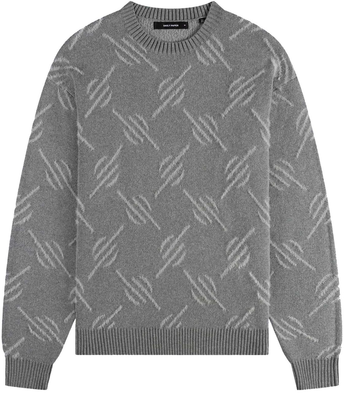 Daily Paper Heren Tevin Monogram Knit Sweater Grijs