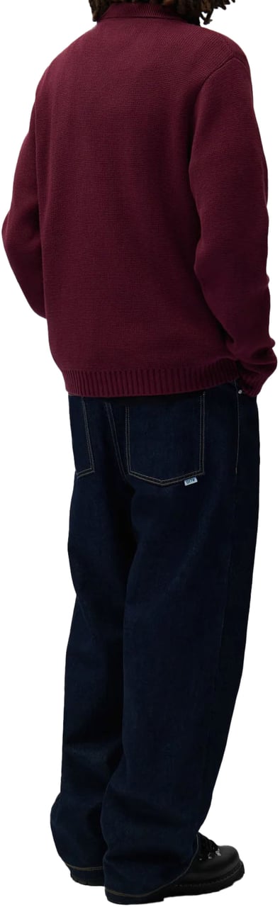 Arte Antwerp ALL TOGETHER LOGO CARDIGAN BURGUNDY Rood