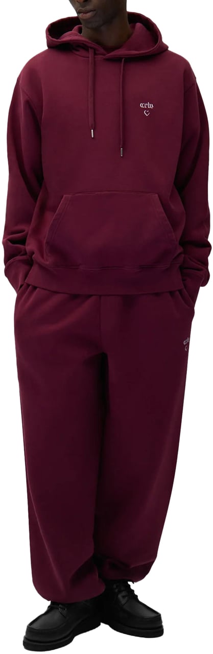 Arte Antwerp ARTE HEART LOGO SWEATPANTS BURGUNDY Rood