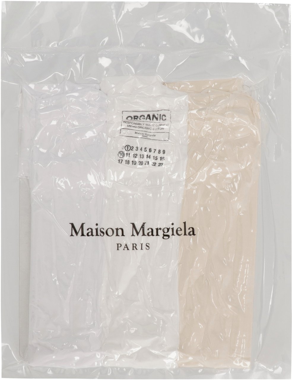 Maison Margiela Set of three cotton t-shirts Wit