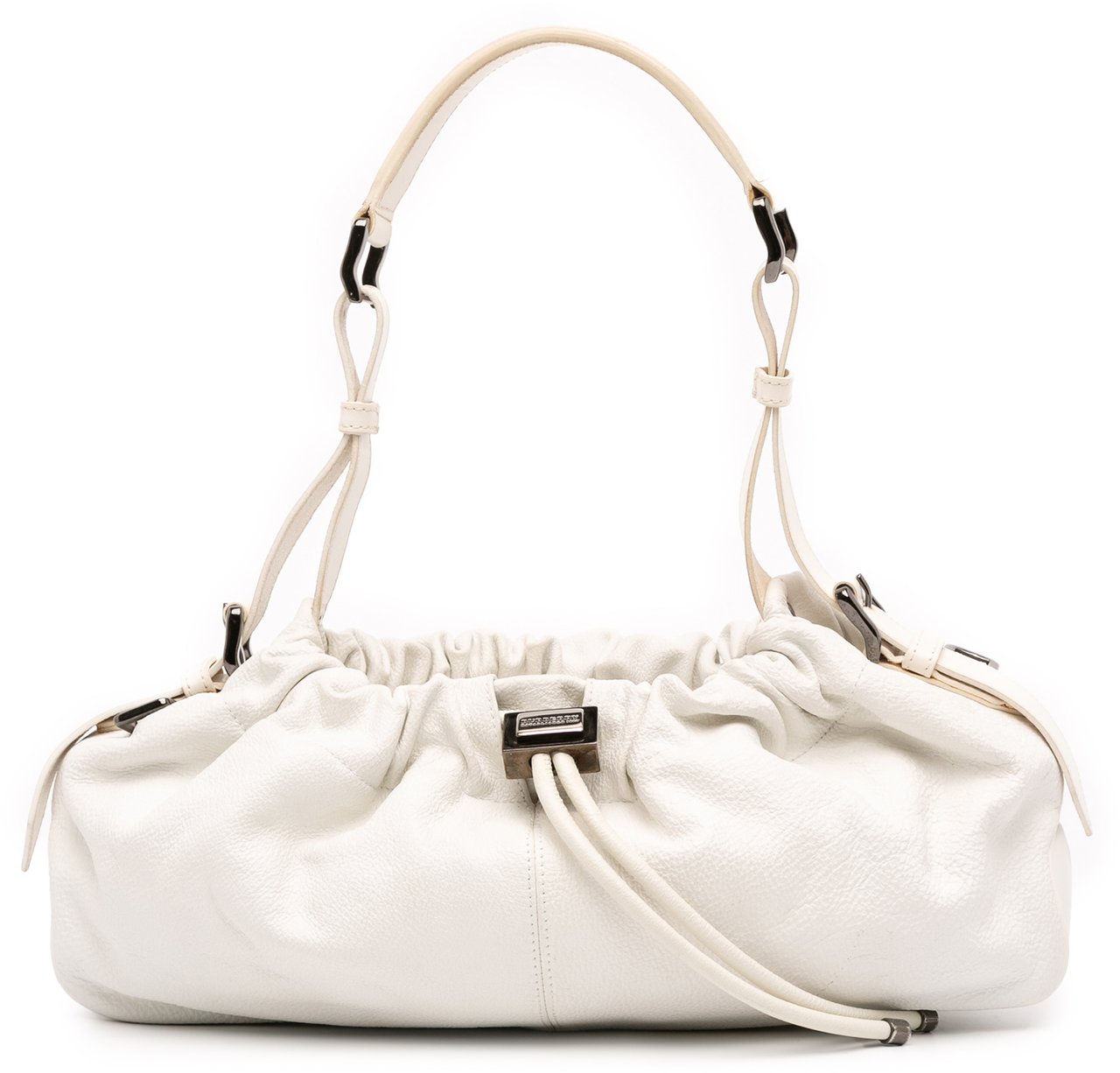 Burberry Leather Drawstring Shoulder Bag Wit