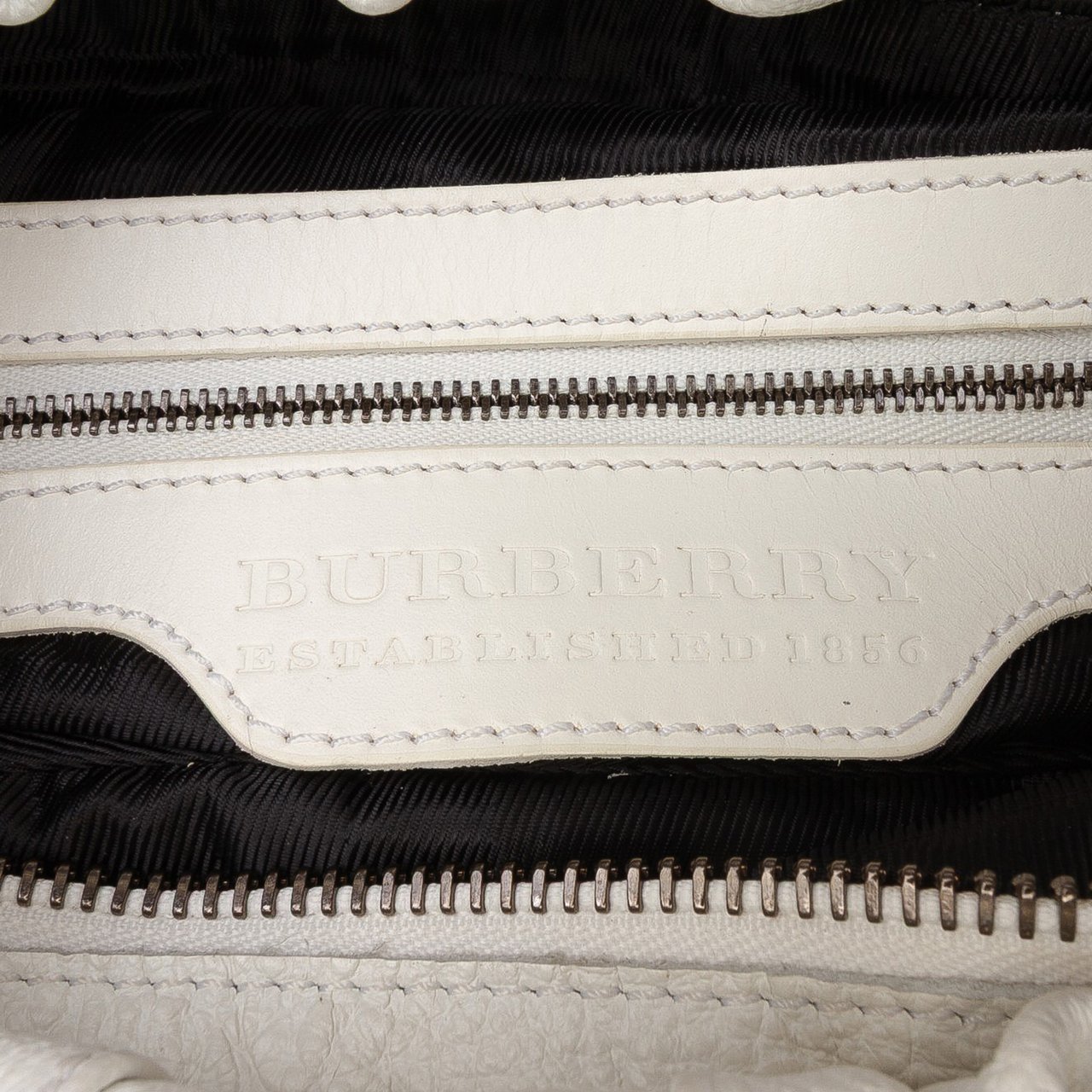 Burberry Leather Drawstring Shoulder Bag Wit