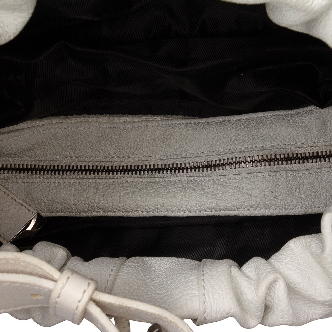 Burberry Leather Drawstring Shoulder Bag Wit