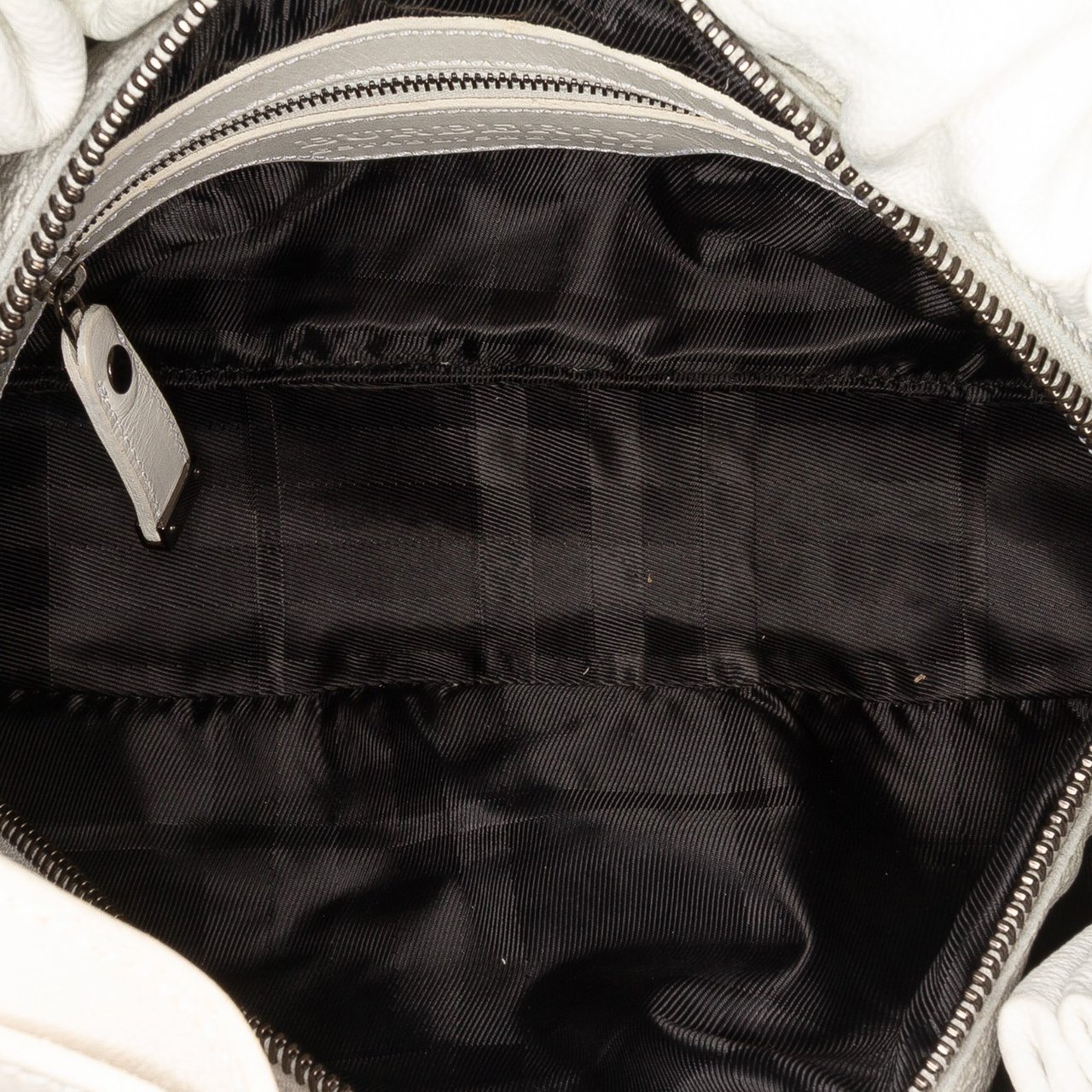 Burberry Leather Drawstring Shoulder Bag Wit