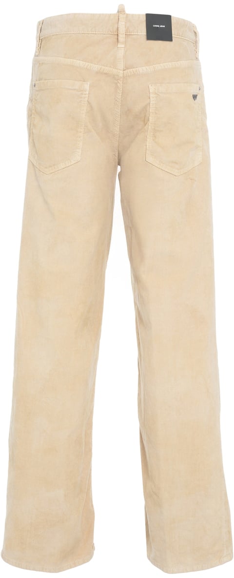 Dsquared2 Pantaloni in velluto a coste Beige