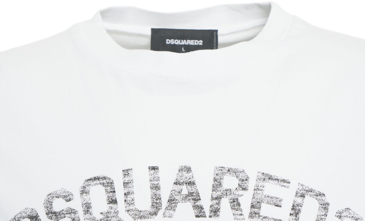 Dsquared2 T-shirt con stampa logo Wit