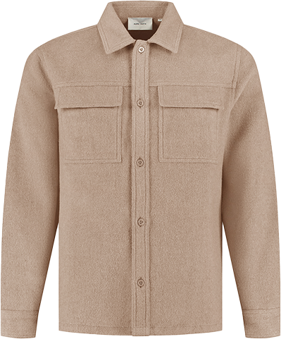 Pure Path Pure Path Regular Fit Overshirts Beige