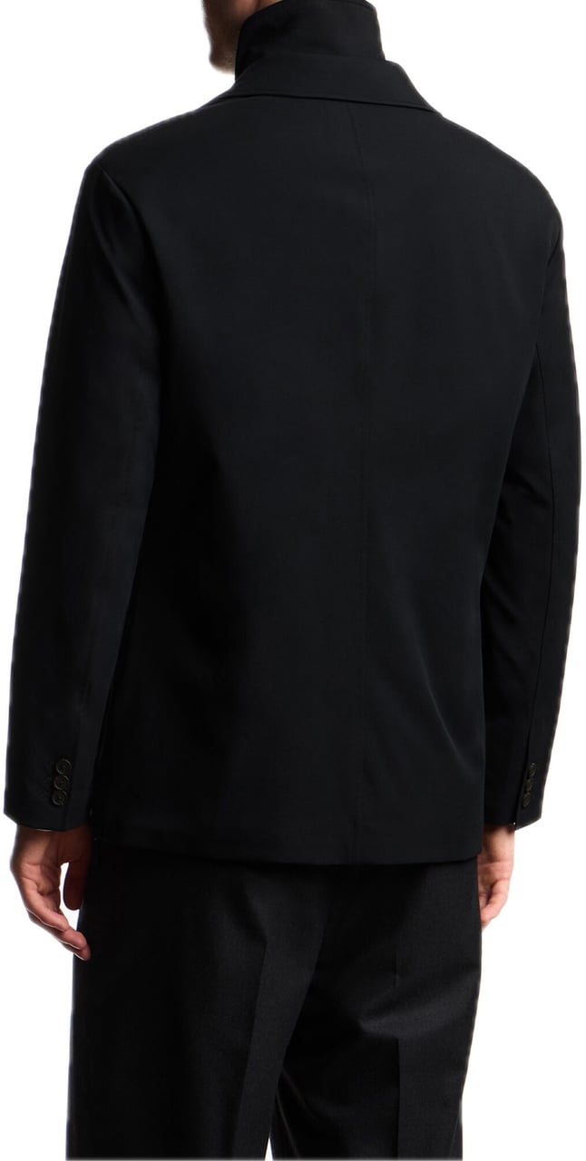 Emporio Armani Padded Multi-pocket Blazer Black Zwart