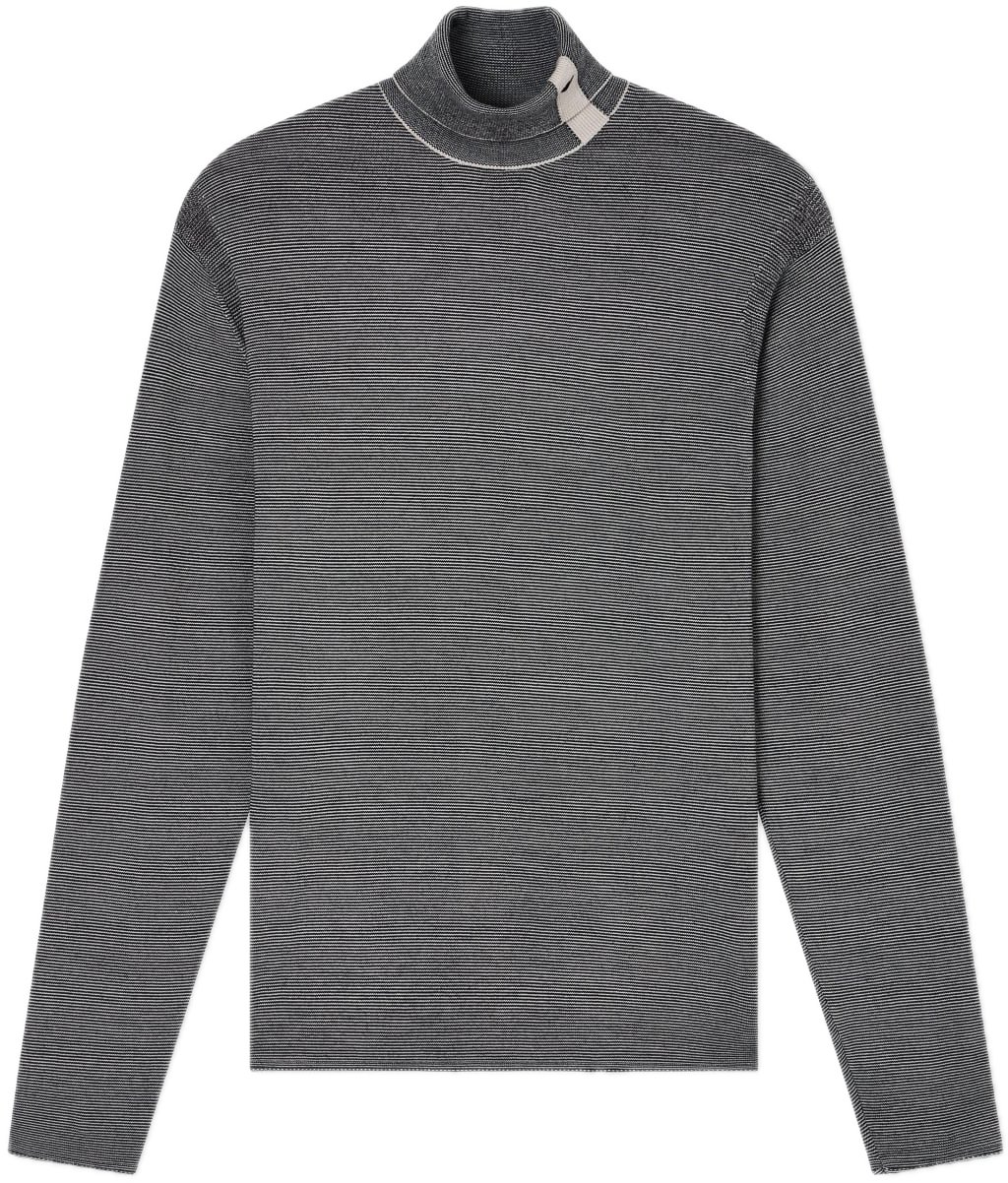 Emporio Armani Striped rollneck Blue Blauw