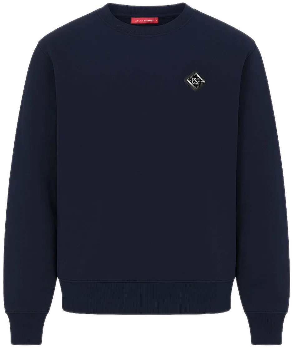 XPLCT Studios Plate Crewneck | Navy Blauw