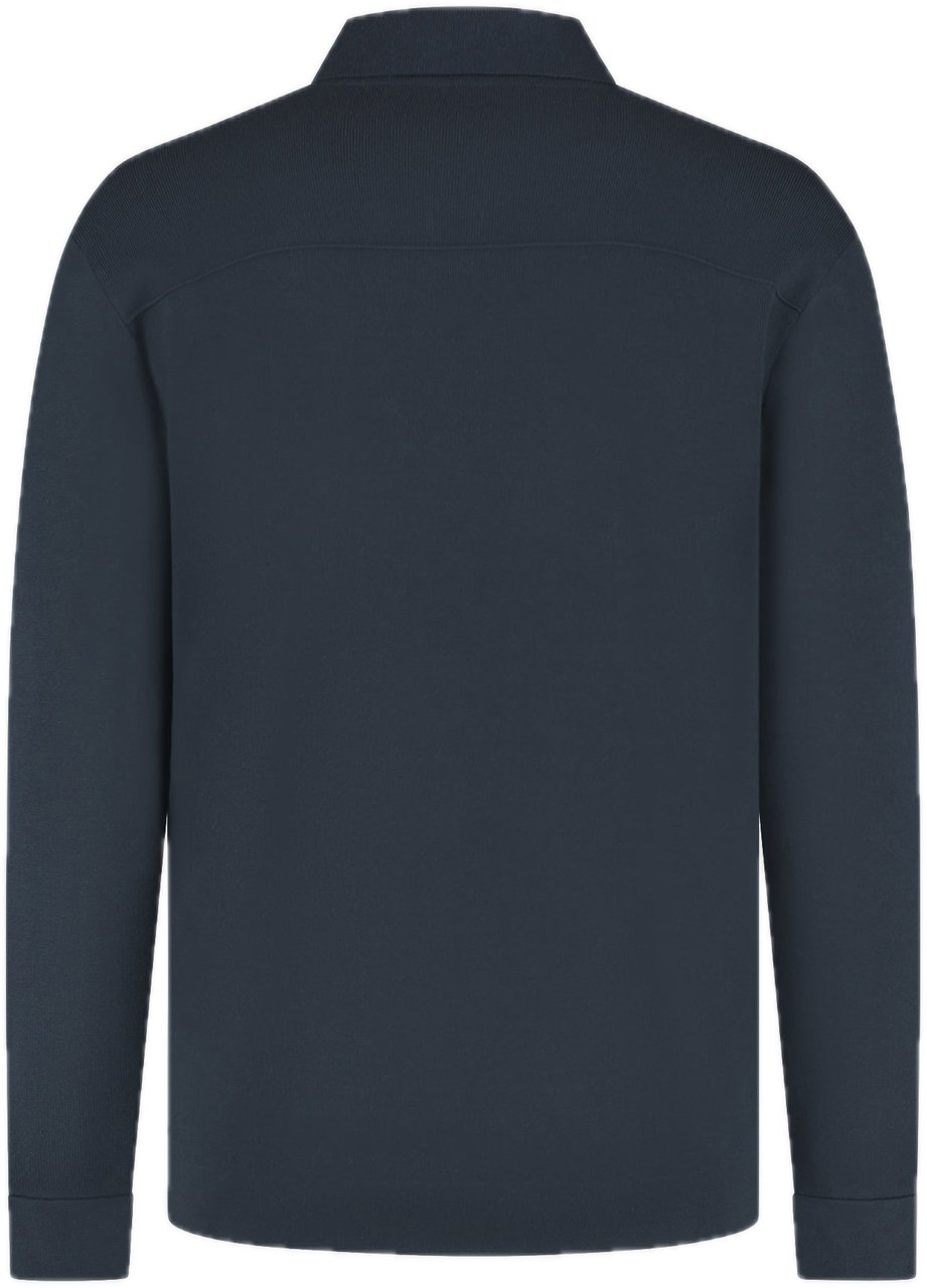Pure Path Heavy Knit Full-zip Cardigan Blauw