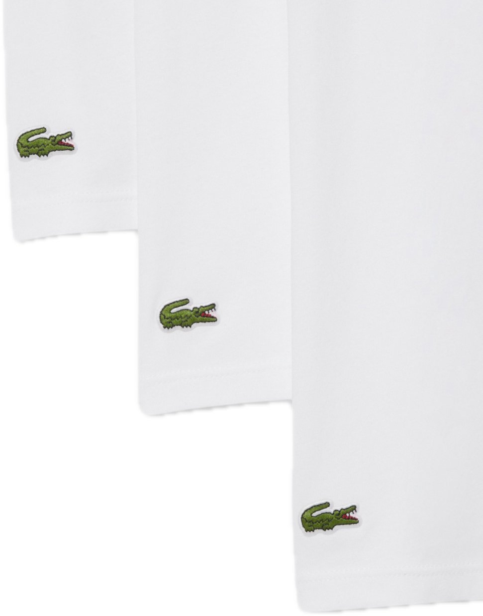 Lacoste 3-Pack Slim Fit Lounge-T-shirts Wit