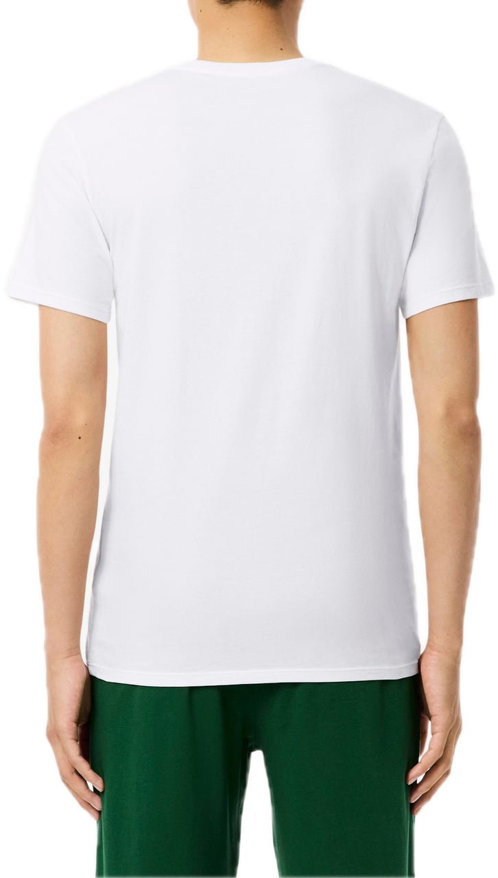Lacoste 3-Pack Slim Fit Lounge-T-shirts Wit