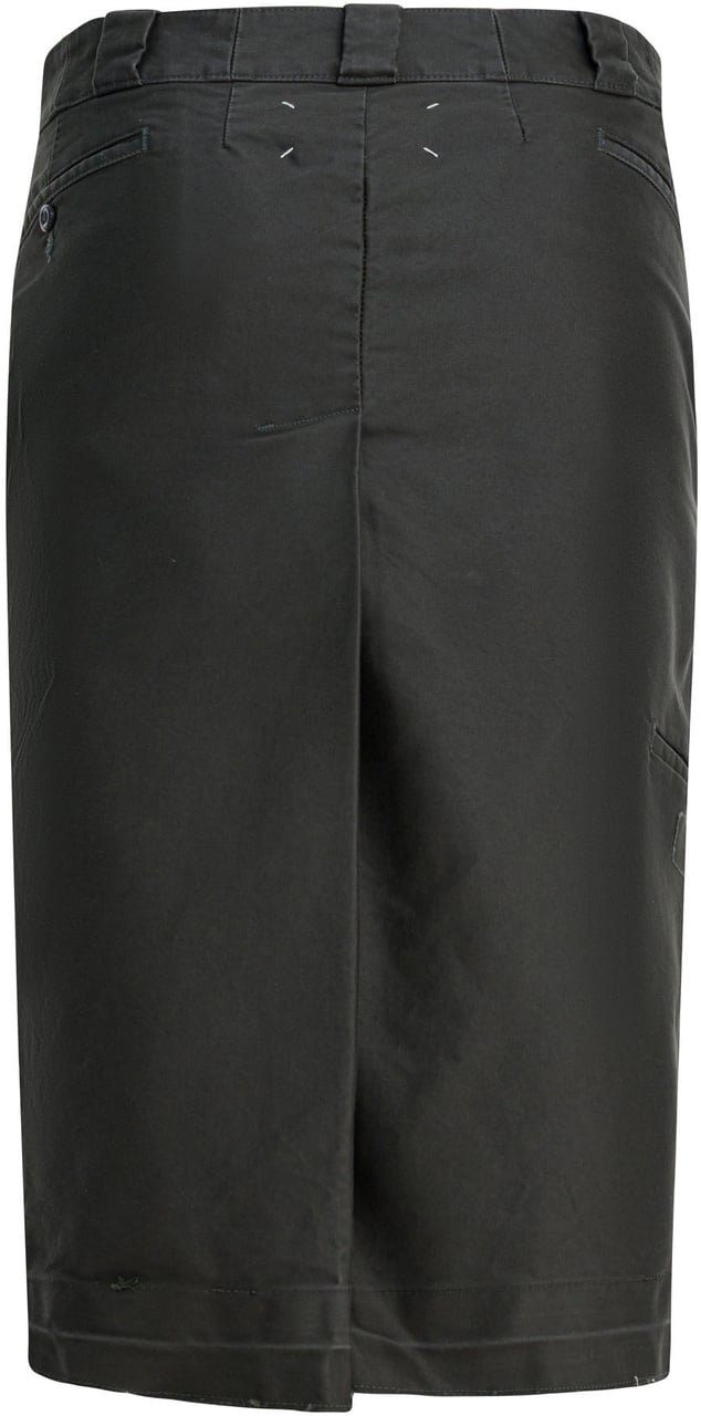 Maison Margiela Cotton midi skirt Grijs