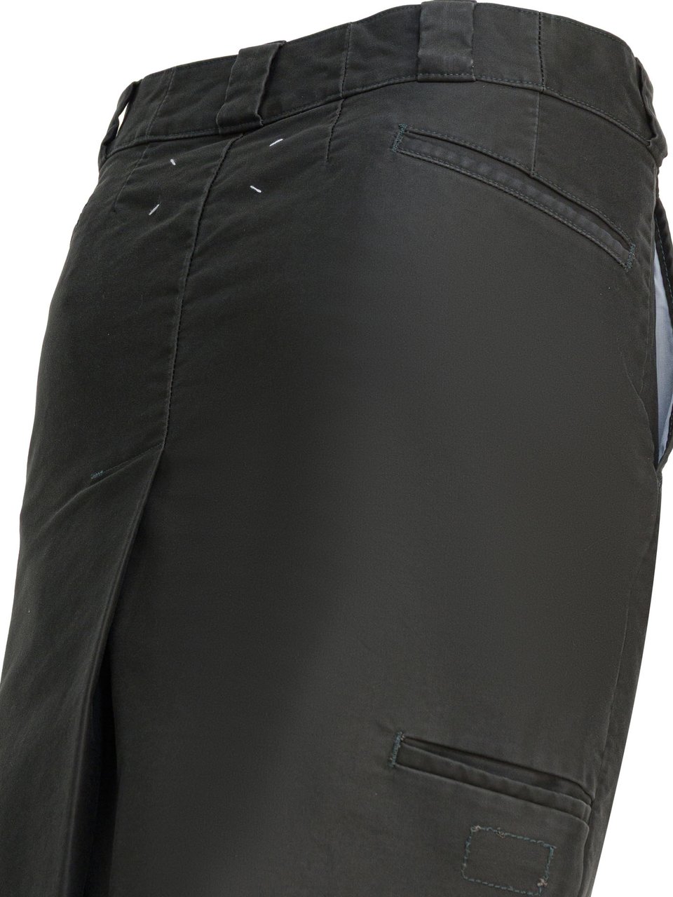 Maison Margiela Cotton midi skirt Grijs