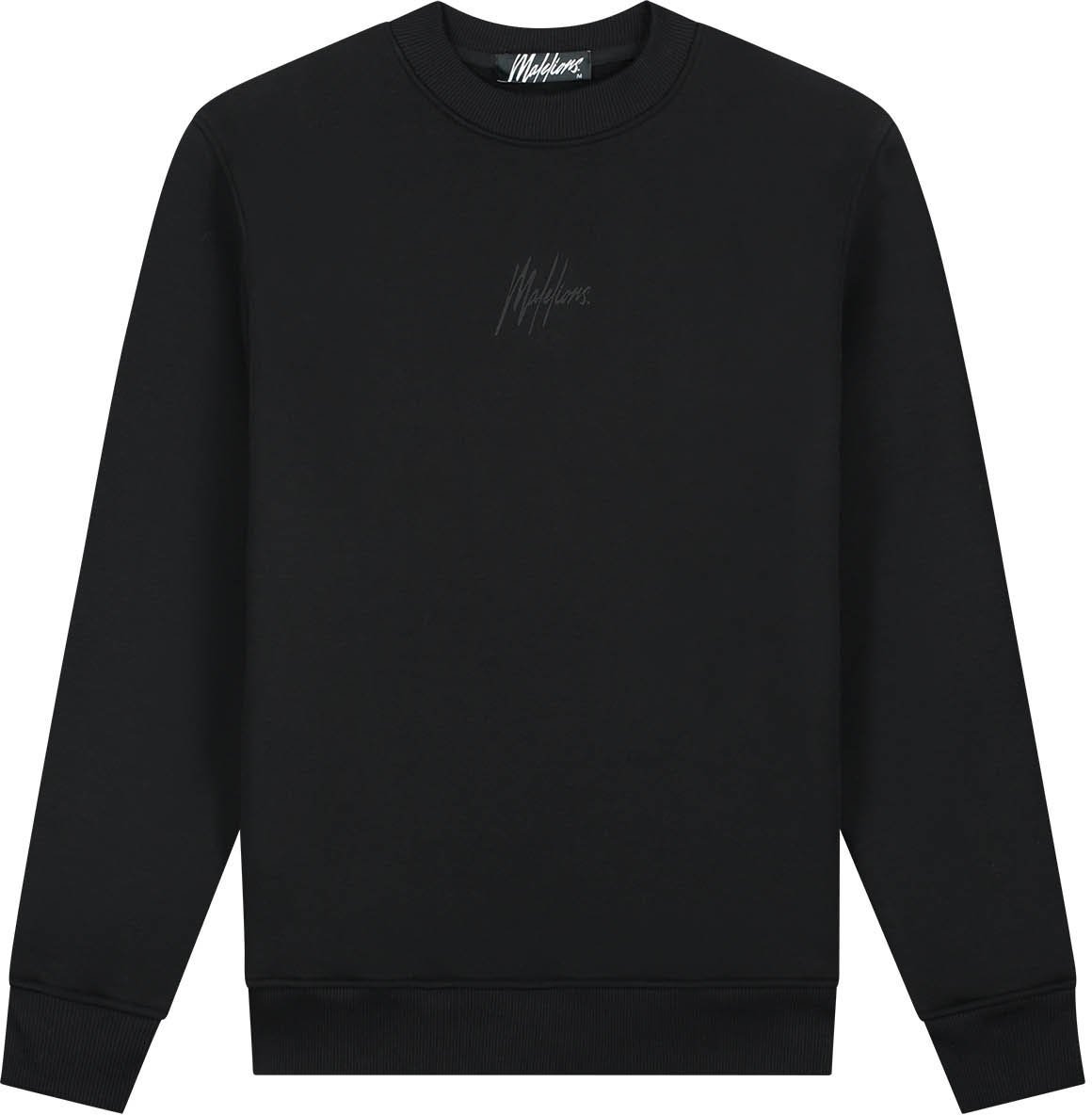 Malelions Malelions Men Striped Signature Sweater Zwart