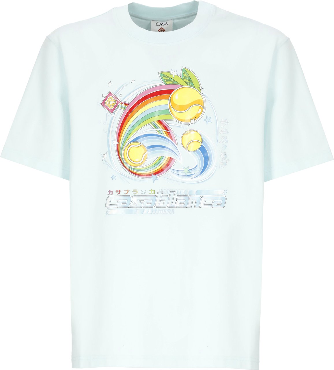 Casablanca T-Shirts And Polos Light Blue Blauw