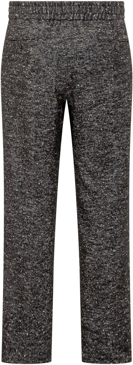 Dolce & Gabbana Pantaloni Dolce & Gabbana in Lana Tweed Neri Zwart