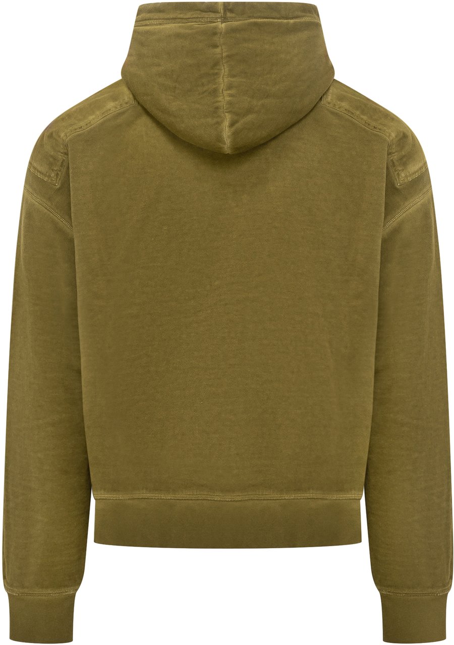 Dsquared2 Dsquared2 Felpa Marrone con Cappuccio Logo Bruin