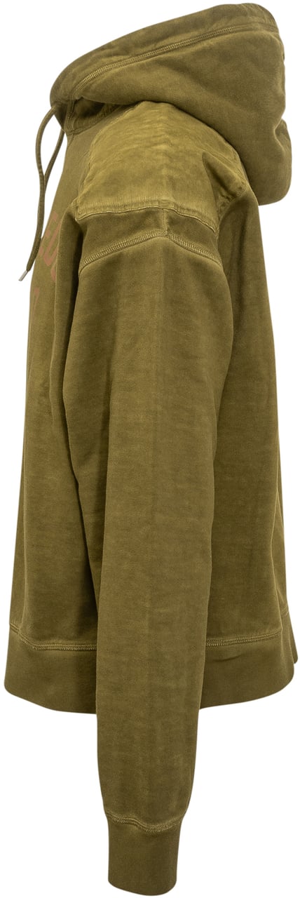 Dsquared2 Dsquared2 Felpa Marrone con Cappuccio Logo Bruin