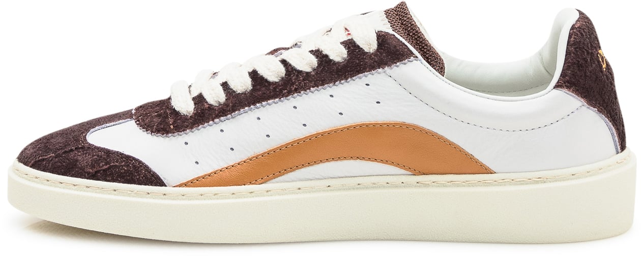 Dsquared2 Dsquared2 Sneakers 1964 Bianche e Marroni in Pelle e Suede Wit